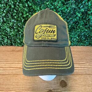 Cajun Encounter Tour Co NOLA New Orleans Green Yellow Mesh Snapback Cap